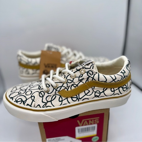 NWT Vans Sk8 Low Reissue Sneakers Textured Waves / Marshmallow Shoes Skate NEW - Picture 13 of 16